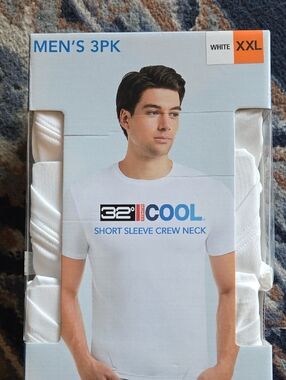 32 Degrees White Men's 3-Pack Crew Neck T-Shirts